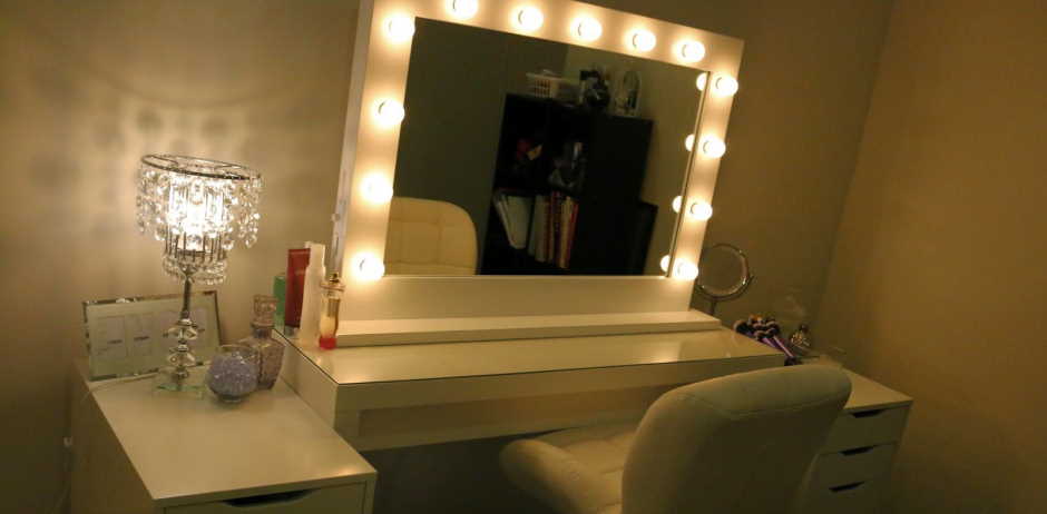 Homemade Makeup Mirror With Lights, Ikea Vanity Mirror Lights